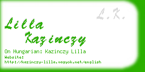 lilla kazinczy business card